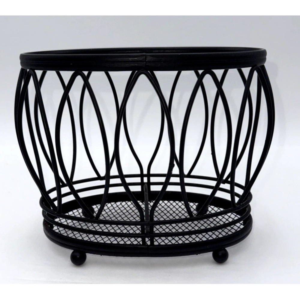 MCM Metal Utensil Holder Universal Spectrum Black Oval 6.5 X 7.5 X 4.5